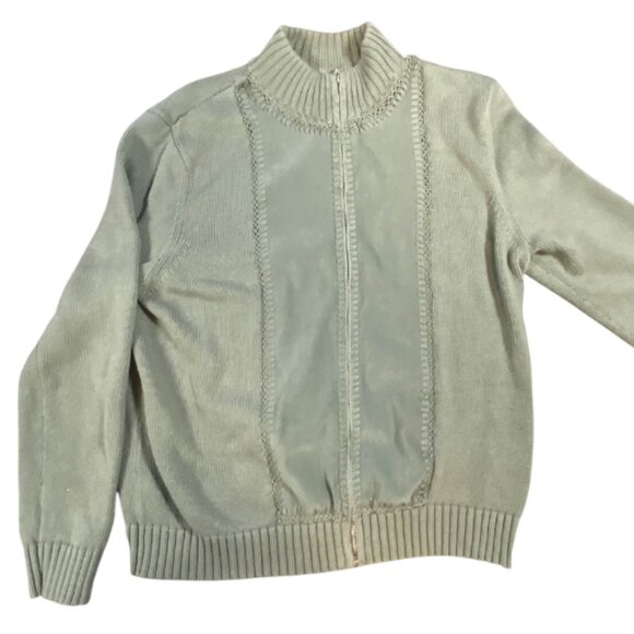 Northern Reflections Zip-Up Sweater – Cozy Knit – Size  L - Picture 1 of 5